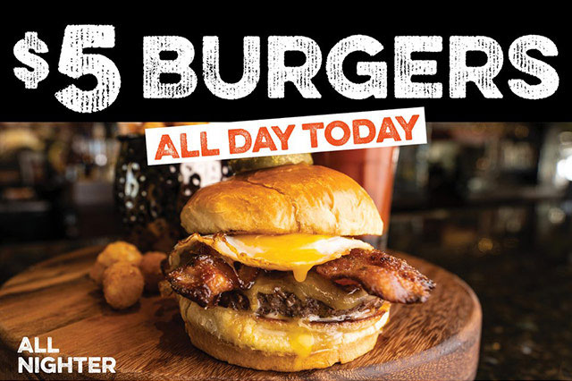 Special Bar Louie Five Dollar Burger