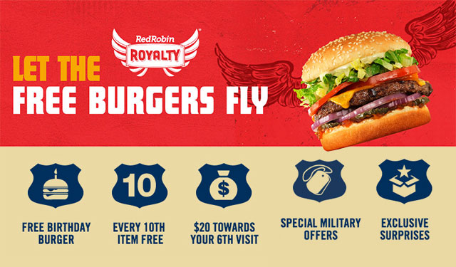 Specials Red Robin Loyalty Free Burgers