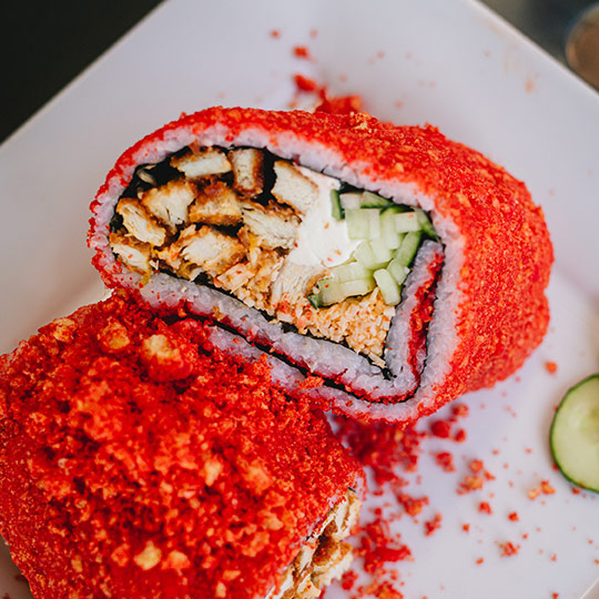 Sushi Burrito Asian Mexican Concept Inside Yogis Grill